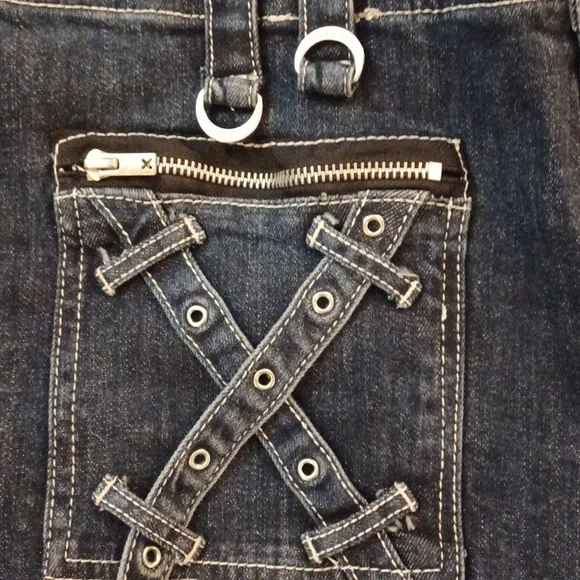 TRIPP NYC DENIUM BONDAGE PANTS SIZE 16 BLUE - Picture 11 of 16